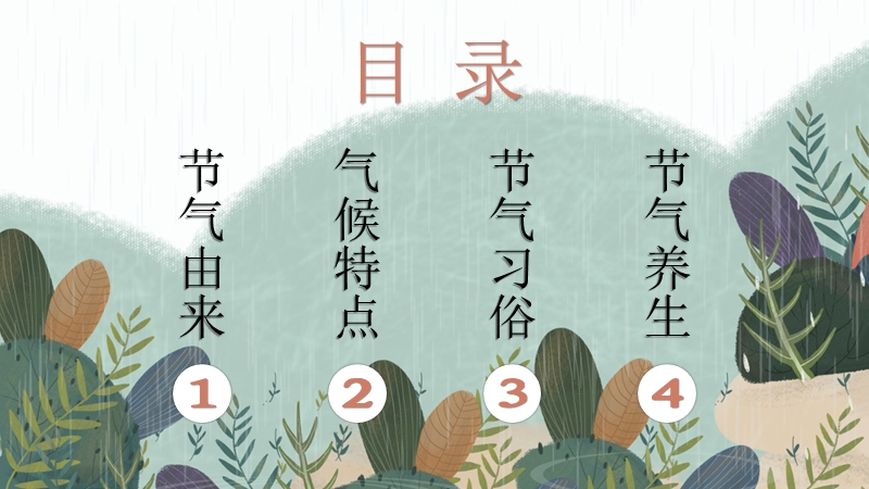 卡通中国传统节日二十四节气谷雨介绍PPT模板_第2页