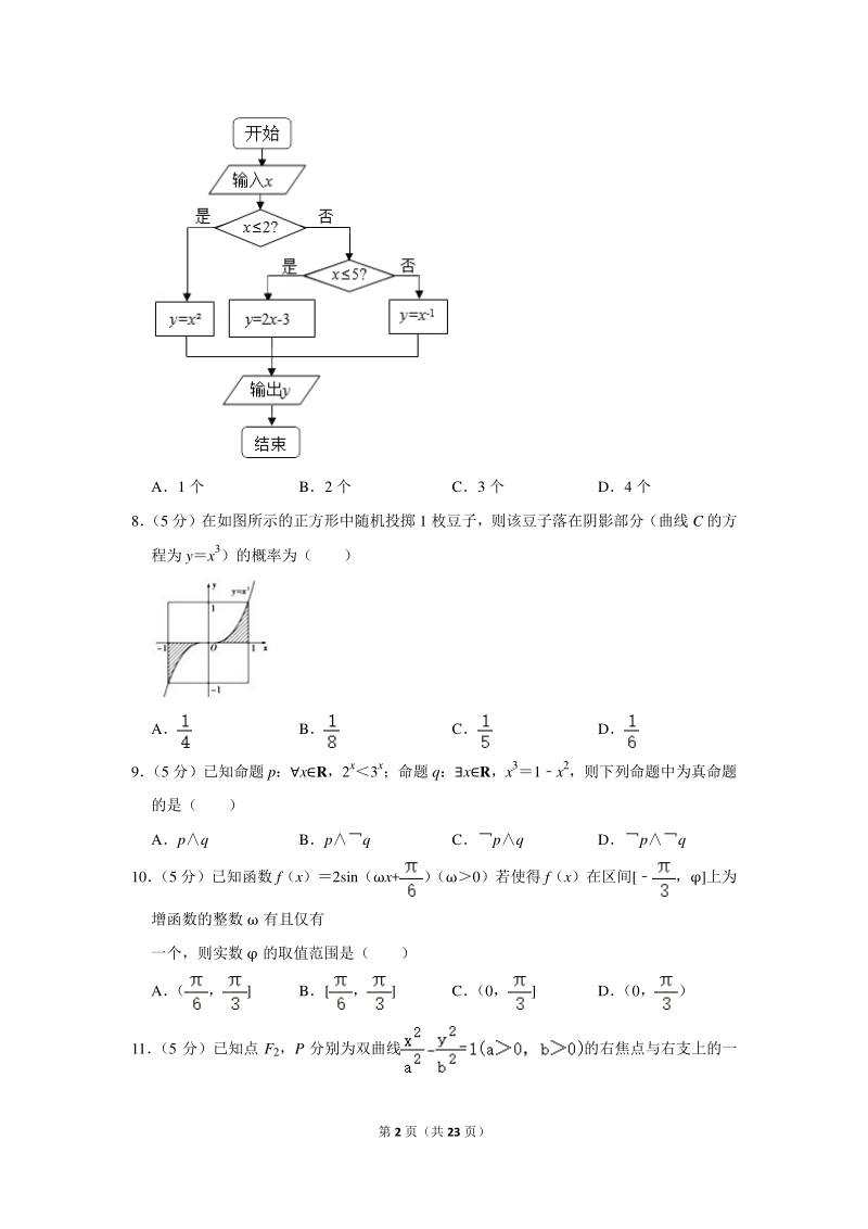 2019-2020学年广西桂林十八中高三（上）第二次月考数学试卷（理科）含详细解答_第2页