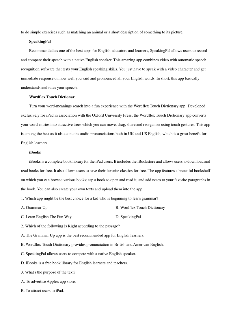 2020届广东省中山市高三上学期期末英语试题（解析版）_第2页