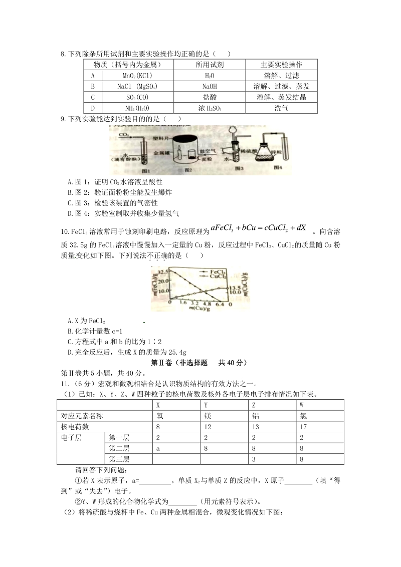 2020年江苏省南通市中考化学模拟试题（含答案）_第2页
