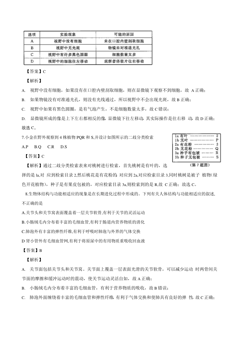 浙江省杭州市2020年中考科学试题（含答案解析）_第3页