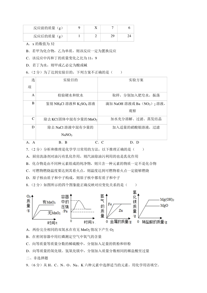 湖北省随州市2020年中考化学试卷（含答案解析）_第2页