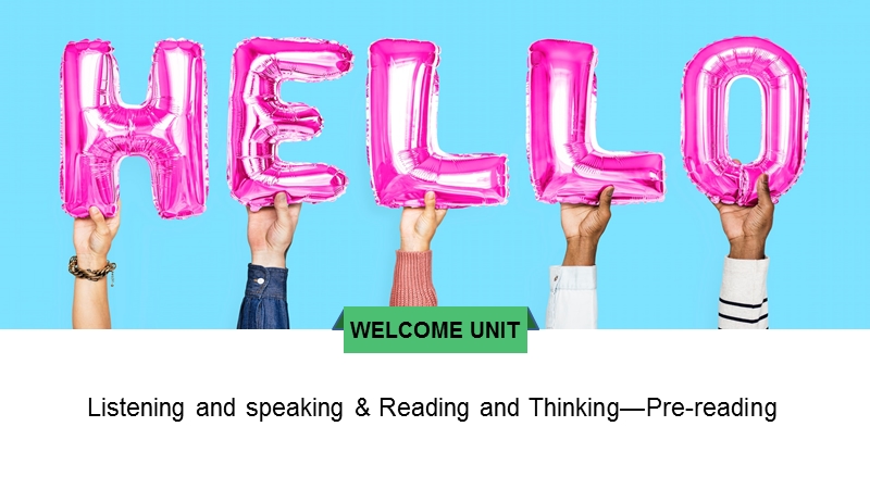 Unit1 Teenage Life Listening and Speaking & Reading and Thinking—Pre-reading课件（共14张ppt）_第1页