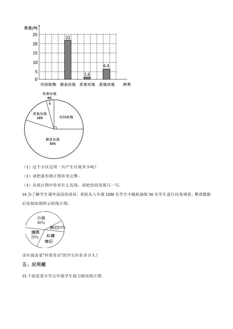 2020年秋北京版六年级数学上册 第6单元 扇形统计图 单元试卷（含答案解析）_第3页
