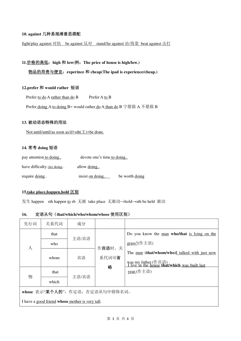 2020-2021学年江苏译林版九年级上英语期末必备知识点_第3页
