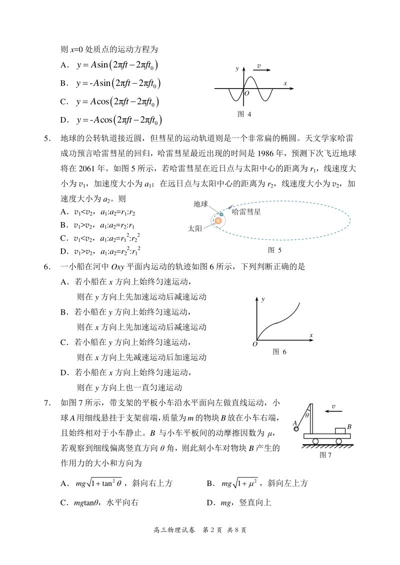 北京市石景山区22021届高三上期末物理试题（含答案）_第2页