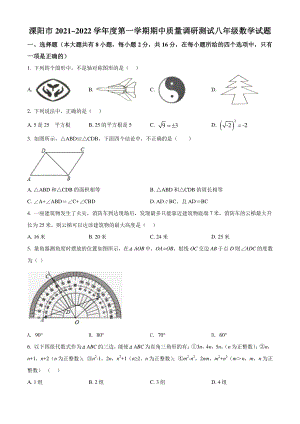 2021-2022学年江苏省常州市溧阳市八年级上期中数学试题（含答案解析）