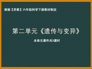 南京市苏教版科学六年级下册《第二单元遗传与变异》全部课件（共3课时）