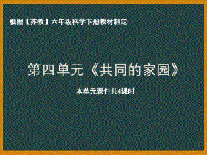 南京市苏教版科学六年级下册《第四单元共同的家园》全部课件（共4课时）