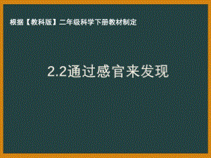 2021年杭州市教科版二年级科学下册《2.2通过感官来发现》ppt课件