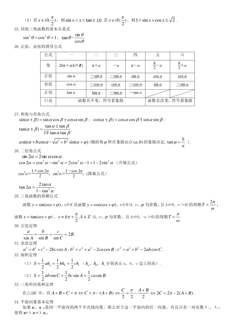 高中数学常用公式及常用结论_第3页