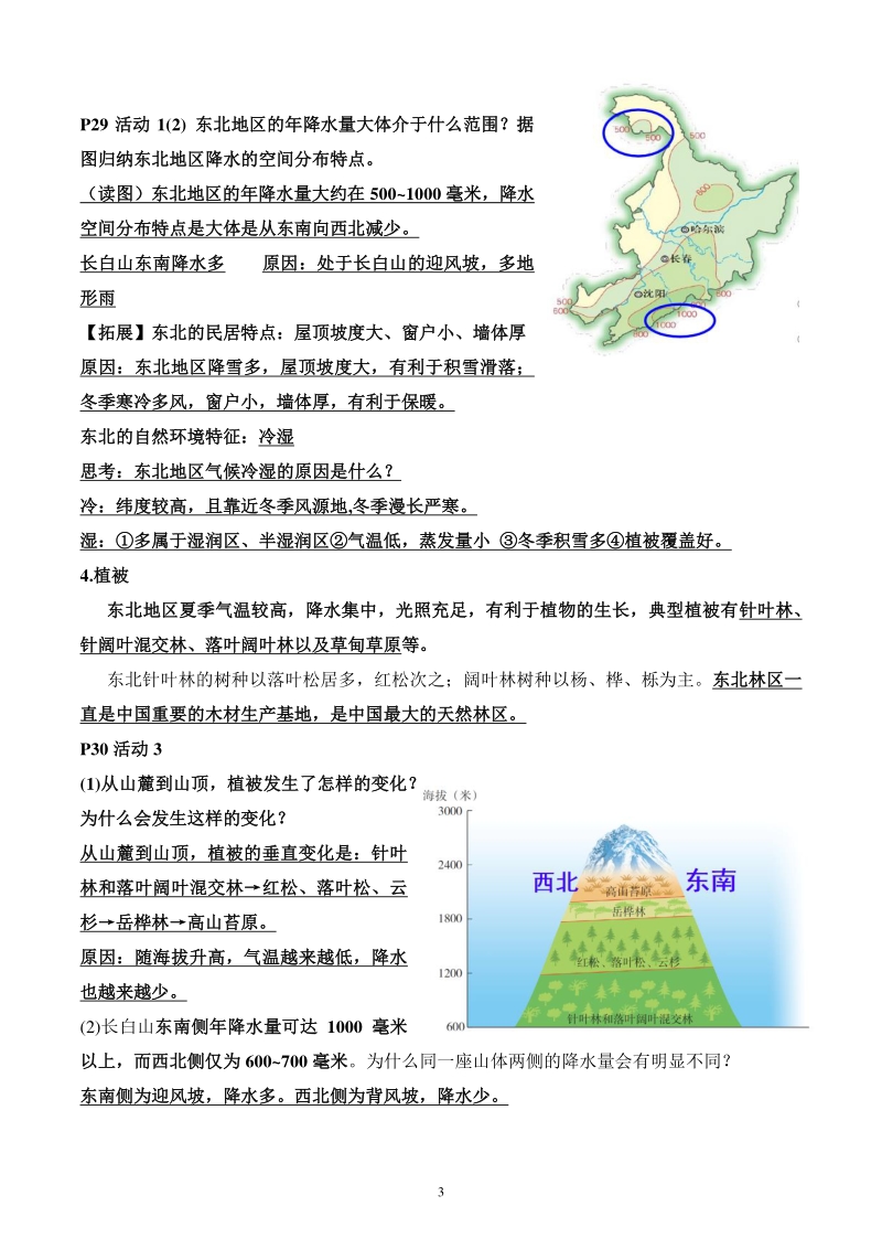 2021年湘教版八年级地理下册《第六章 认识区域：位置与分布》知识点背诵_第3页