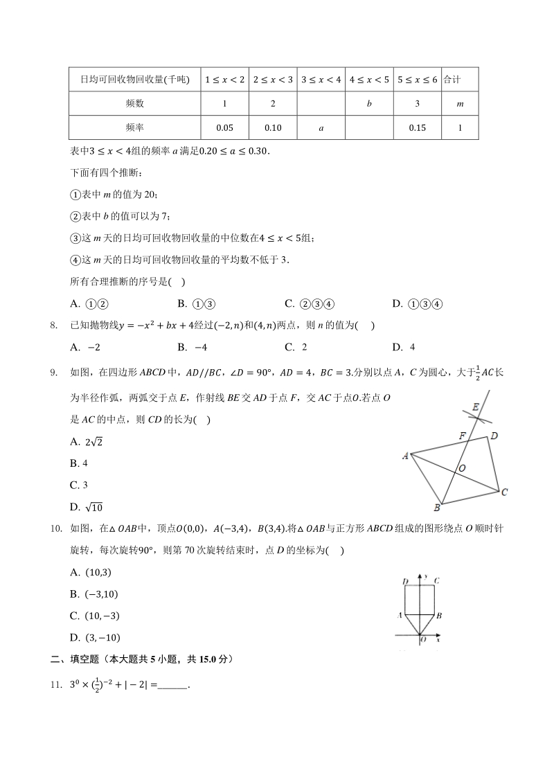 2021年河南省名校中考数学一模试卷（5）含答案解析_第2页