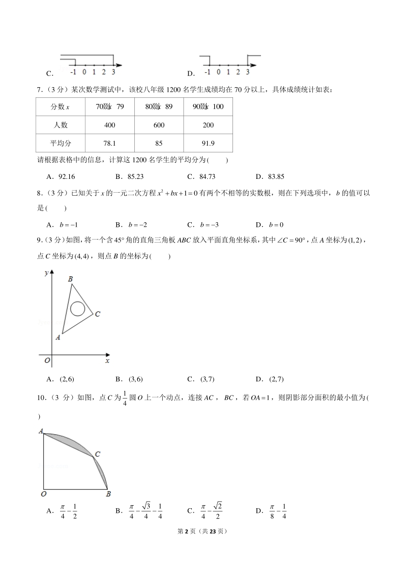2021年河南省中考数学全真模拟试卷（含答案详解）_第2页