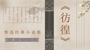 中国文学家鲁迅代表作《彷徨》小说集阅读心得体会分享交流会PPT模板