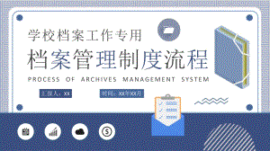 学校档案工作培训总结档案管理制度流程内容介绍PPT模板