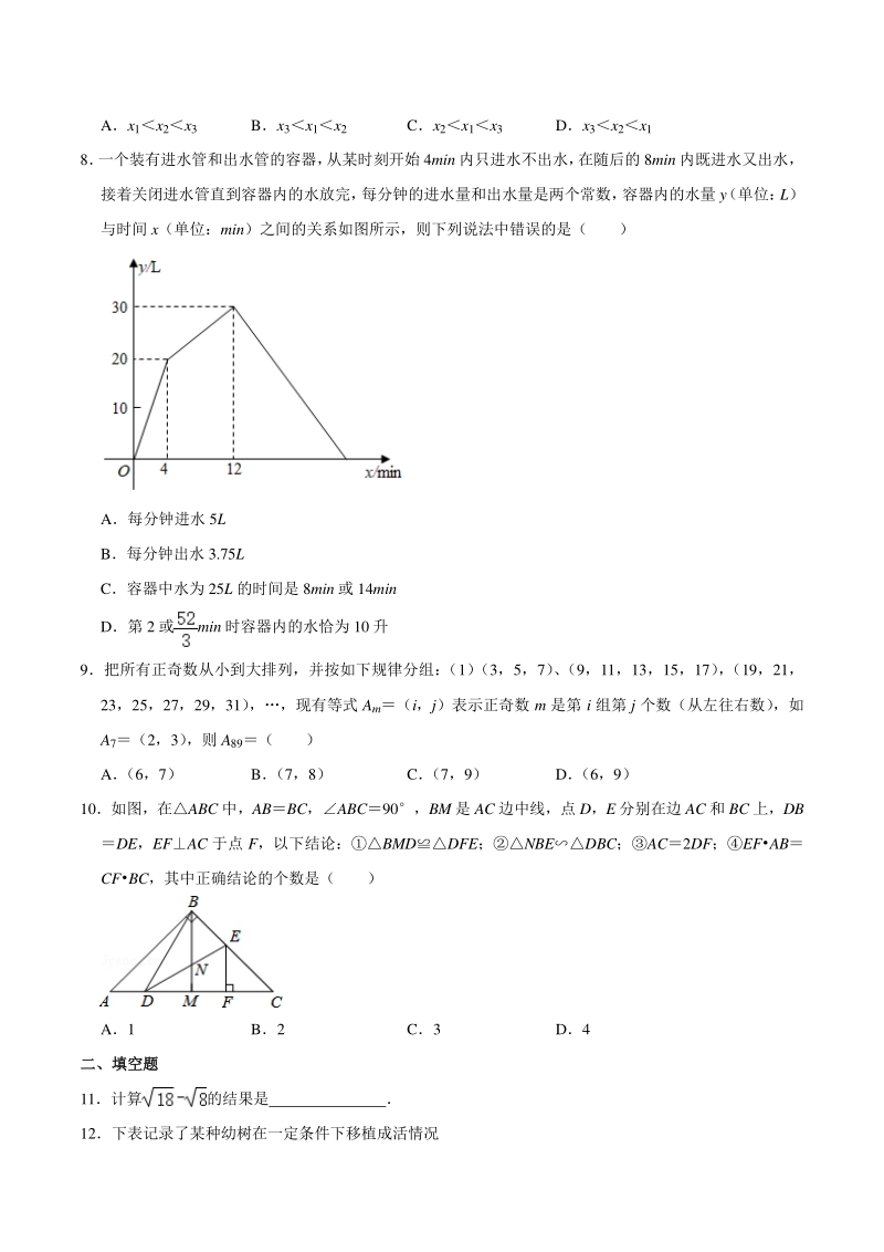 2021年湖北省仙桃市二校联考中考数学模拟试卷（2）含答案解析_第2页