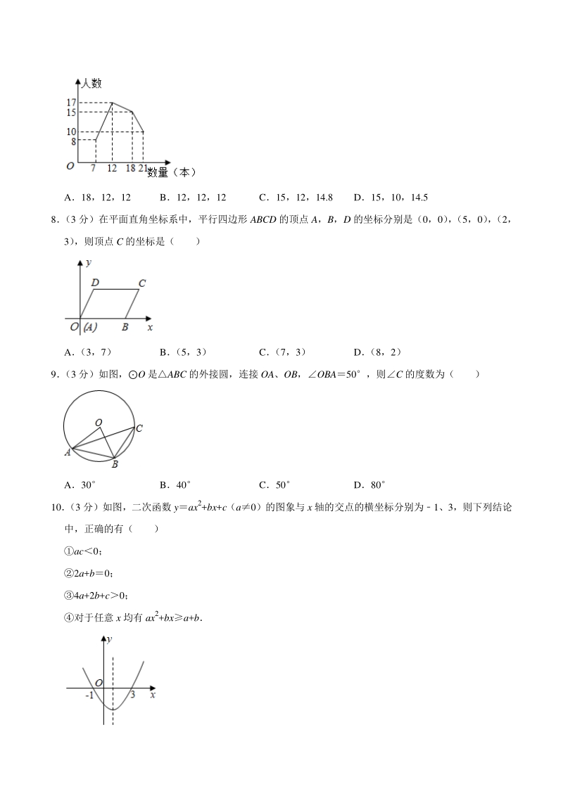 2021年四川省成都市中考数学模拟试卷（三）含答案详解_第2页