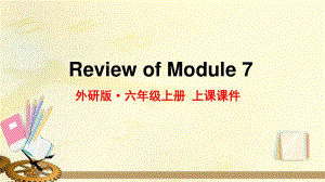 2021年外研版六年级英语上册Module7复习课件
