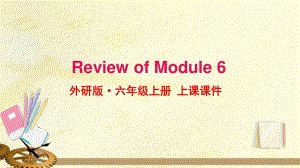 2021年外研版六年级英语上册Module6复习课件