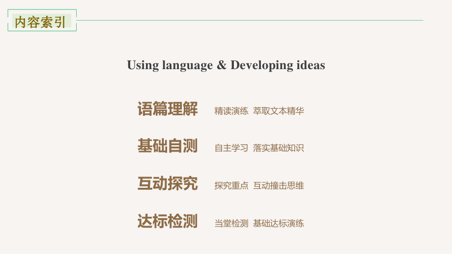 外研版（2019）高中英语必修第三册Unit1 Using language & Developing ideas课件_第2页