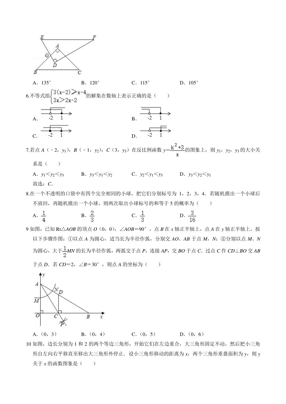 2021年河南省南阳市唐河县中考数学一模试卷（含答案）_第2页