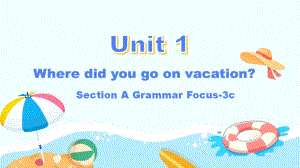2021年新目标八年级上册Unit1 Section A Grammar Focus-3c课件