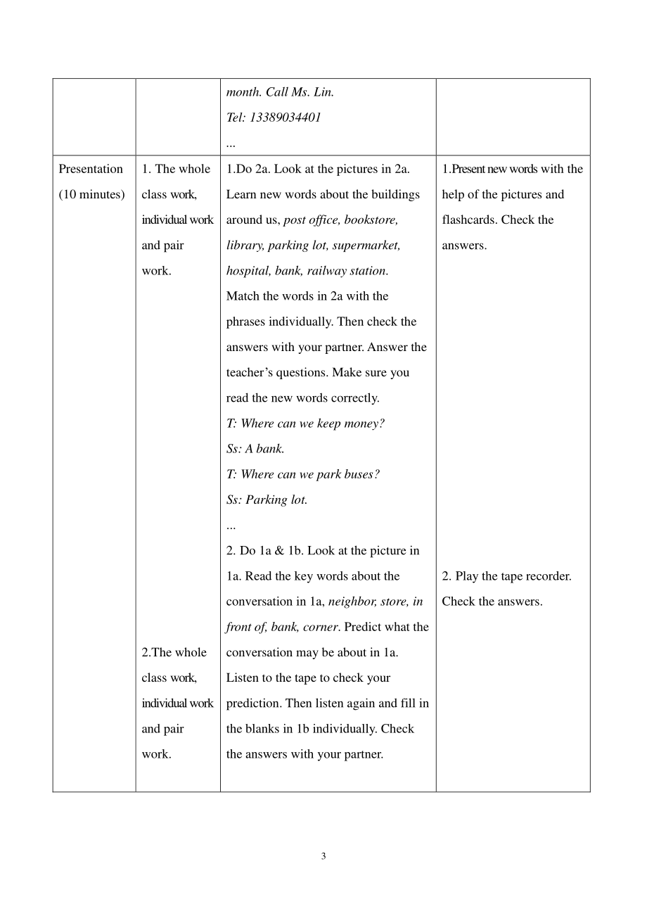 仁爱科普七年级下英语Unit6 Topic2 Section B教案_第3页