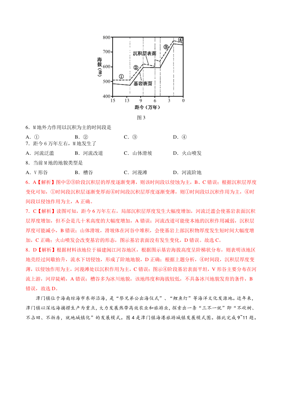 江苏省2022届新高考选考模拟地理试题（含答案解析）_第3页