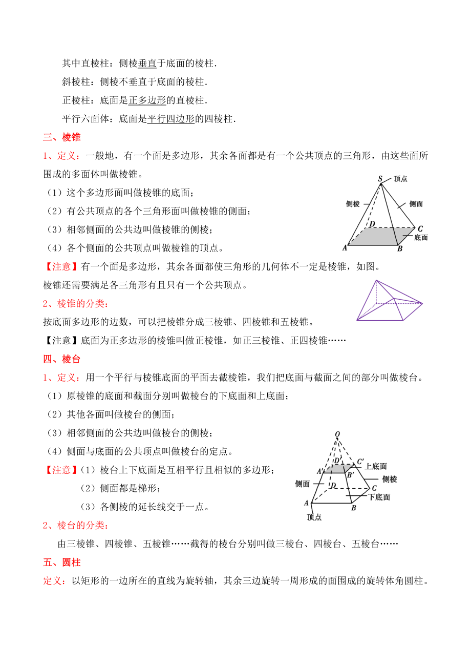 2023届高考数学复习知识点：立体几何_第2页