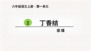 2 丁香结 课件 六年级上册语文第一单元 2022-2023学年人教部编版