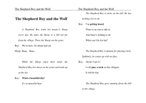 The Shepherd Boy and the Wolf牧童和狼的故事英语伊索寓言