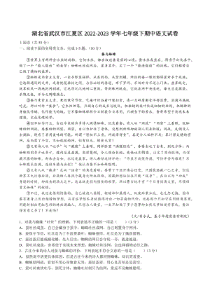湖北省武汉市江夏区2022-2023学年七年级下期中语文试卷（含答案）